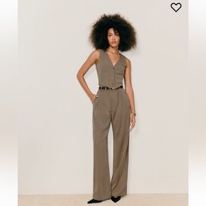 Reformation Mason Pant in Mushroom